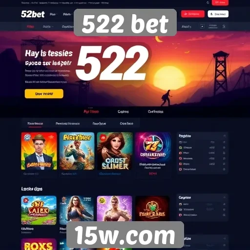 Interface e usabilidade do site 522 bet